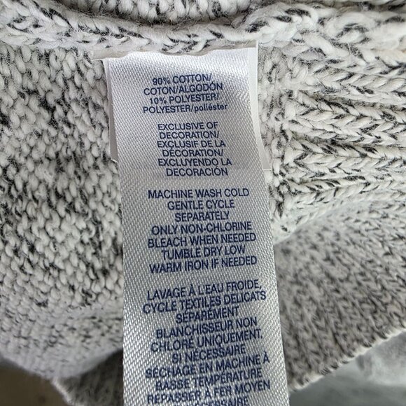 Mens Chaps Gray 1/2 Zip Knit Sweater Ribbed Cuffs & Hem Cotton Blend Size XL - Picture 3 of 7